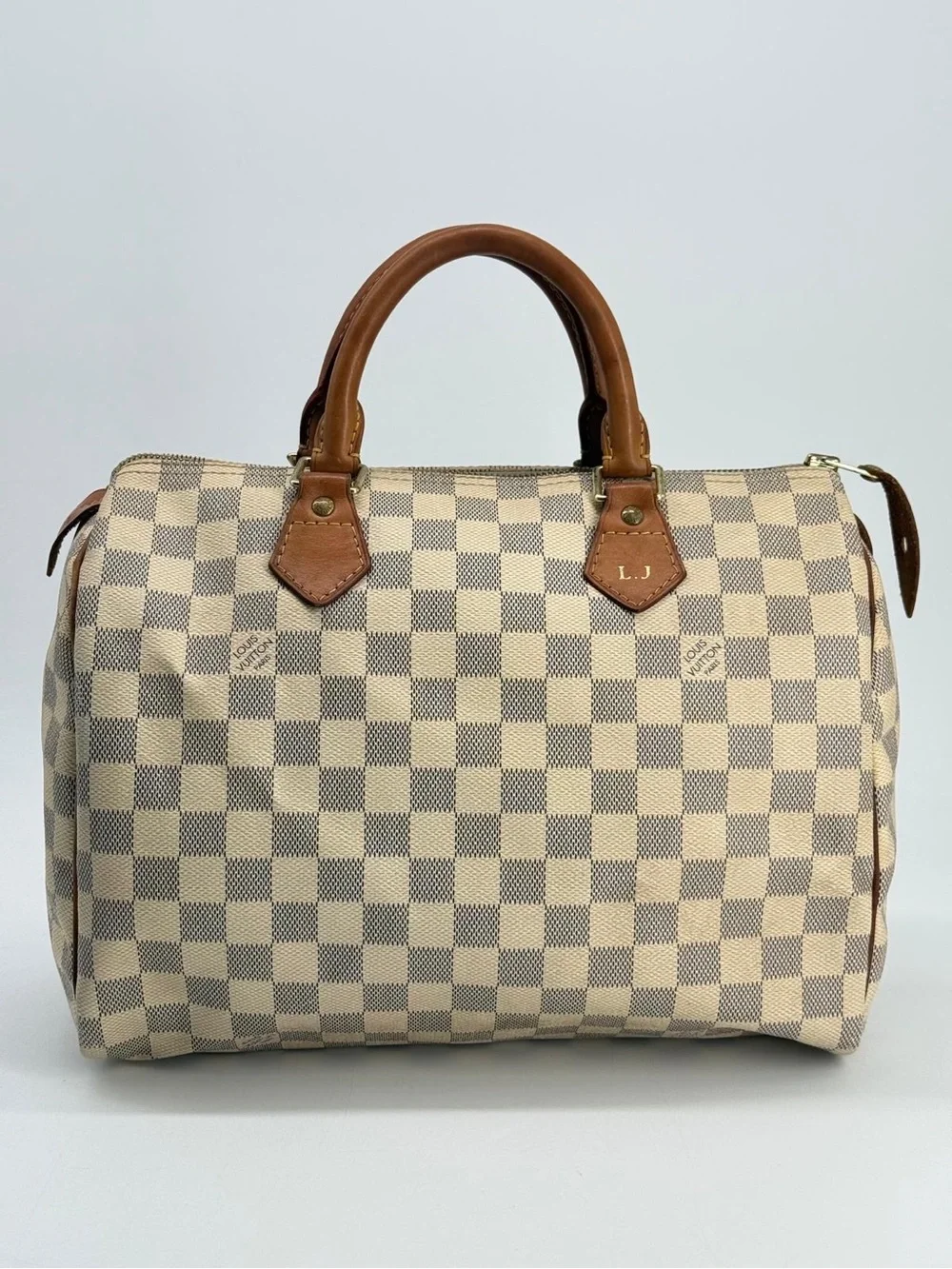 LOUIS VUITTON Damier Azur 30 Canvas Speedy Handbag